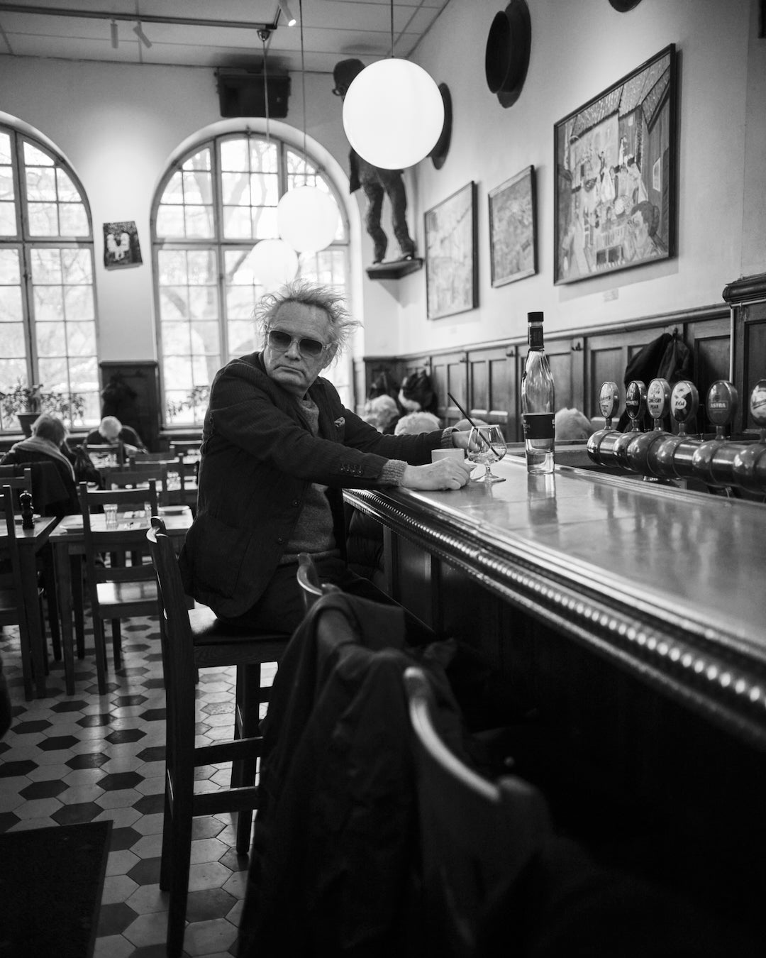 Claes Bondelid having tea at bar Pelikan Stockholm