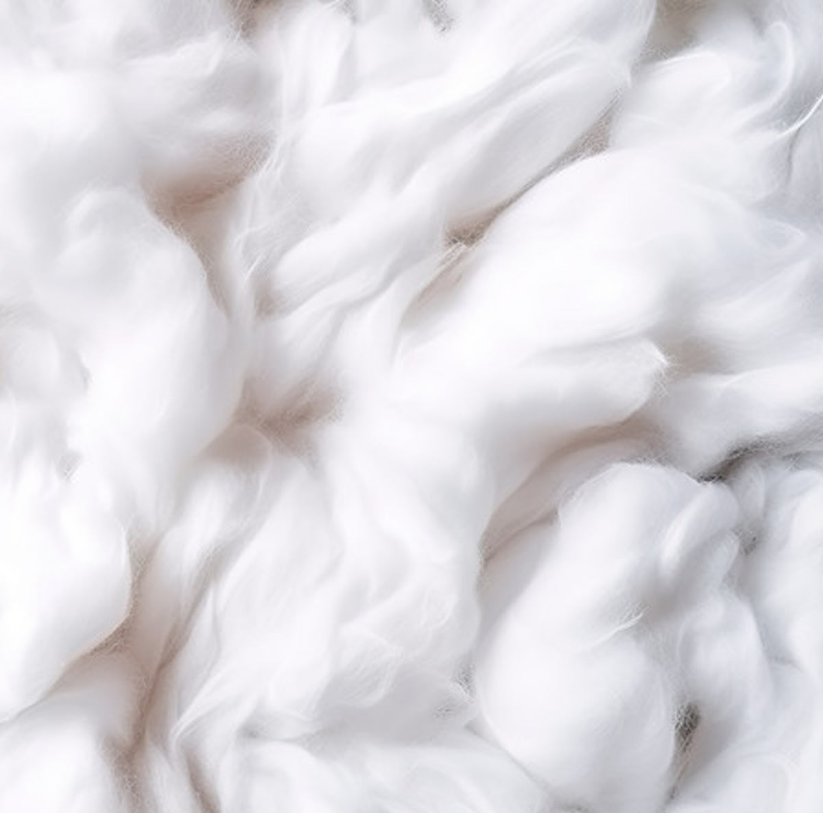 Close-up of white cotton with soft texture