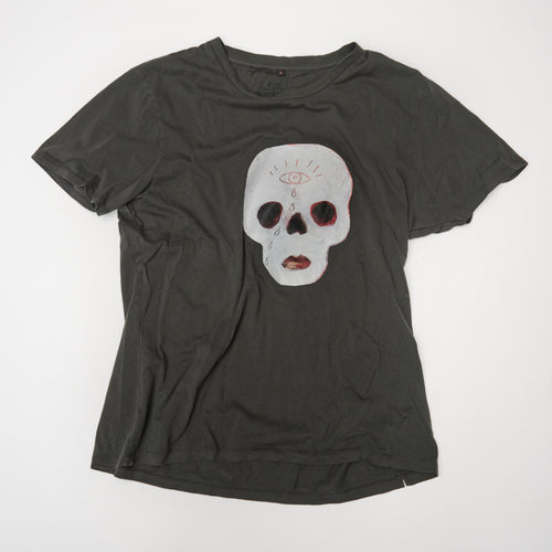 Waldersten x Bum Society t-shirt with original artwork Cry Baby by Jesper Waldersten front view color Ink color:ink