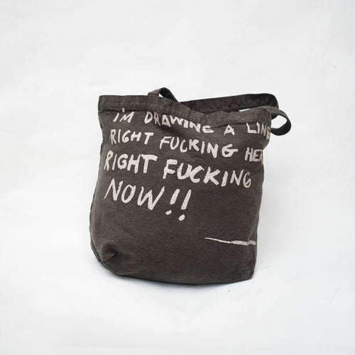 Bum Society x Waldersten tote bag front view color:ink