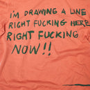 T-shirt Waldersten x Bum Society original artwork I´m Drawing A Line on body color BS Orange color:bs orange