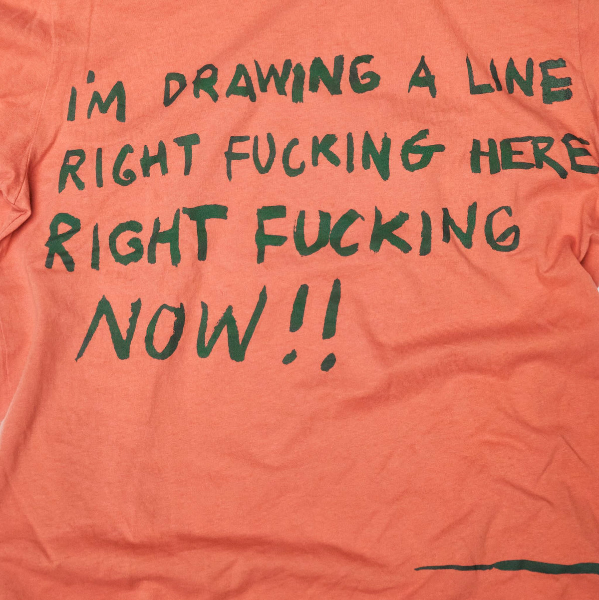 T-shirt Waldersten x Bum Society original artwork I´m Drawing A Line on body color BS Orange color:bs orange