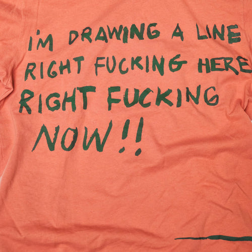 T-shirt Waldersten x Bum Society original artwork I´m Drawing A Line on body color BS Orange color:bs orange