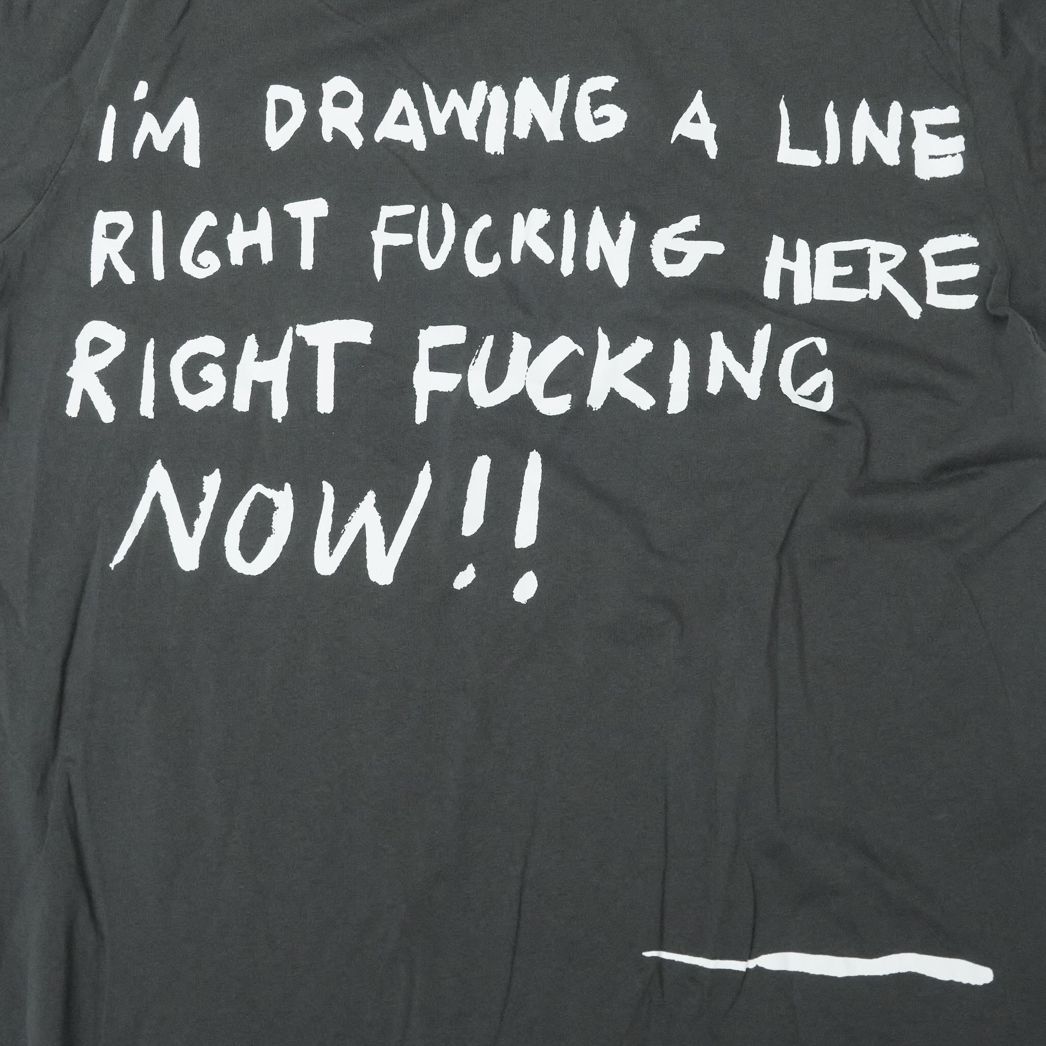 T-shirt Waldersten x Bum Society original artwork I´m Drawing A Line on body color Ink color:ink