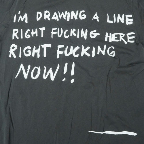 T-shirt Waldersten x Bum Society original artwork I´m Drawing A Line on body color Ink color:ink