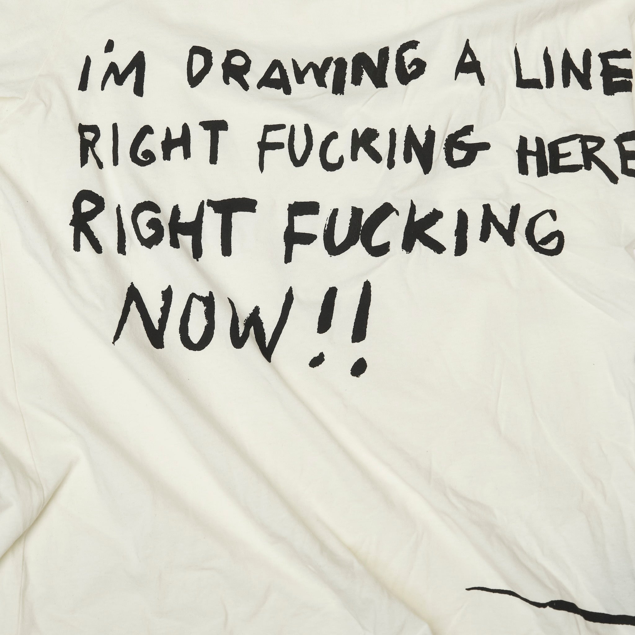 T-shirt Waldersten x Bum Society original artwork I´m Drawing A Line on body color snow color:snow