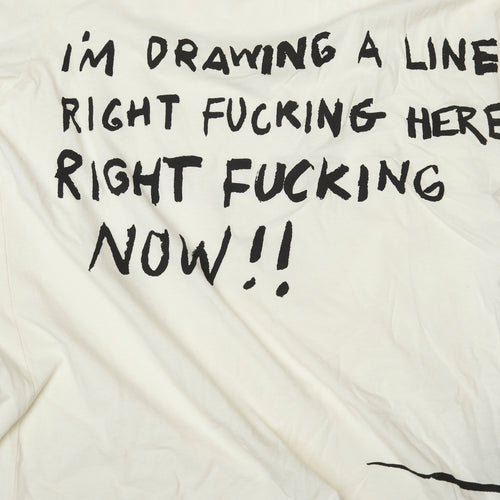 T-shirt Waldersten x Bum Society original artwork I´m Drawing A Line on body color snow color:snow