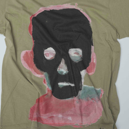 Original t-shirt print artwork Exray  by Waldersten for Waldersten x Bum Society collaboration color Earth color:earth