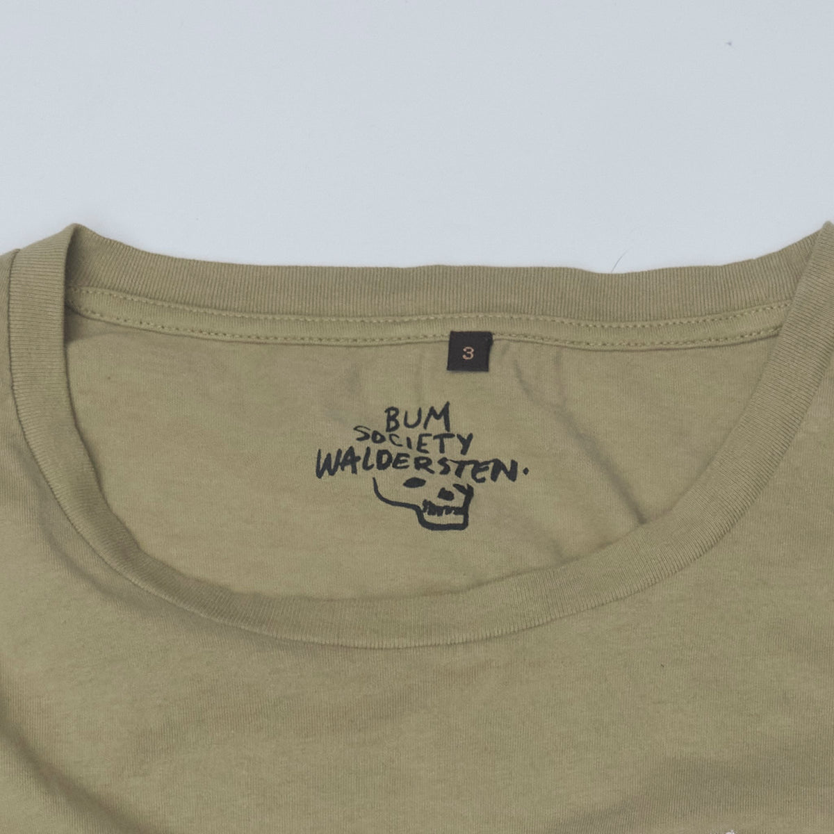 Original artwork neck print collaboration Waldersten x Bum Society color:earth