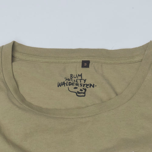 Original artwork neck print collaboration Waldersten x Bum Society color:earth