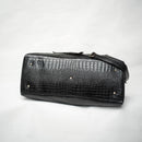 Bum Society leather duffle bag Shiny Black bottom view color:shiny black