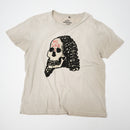 Bum Society t-shirt with original Jesper Waldersten artwork Lady dead on color Mud front view color:mud