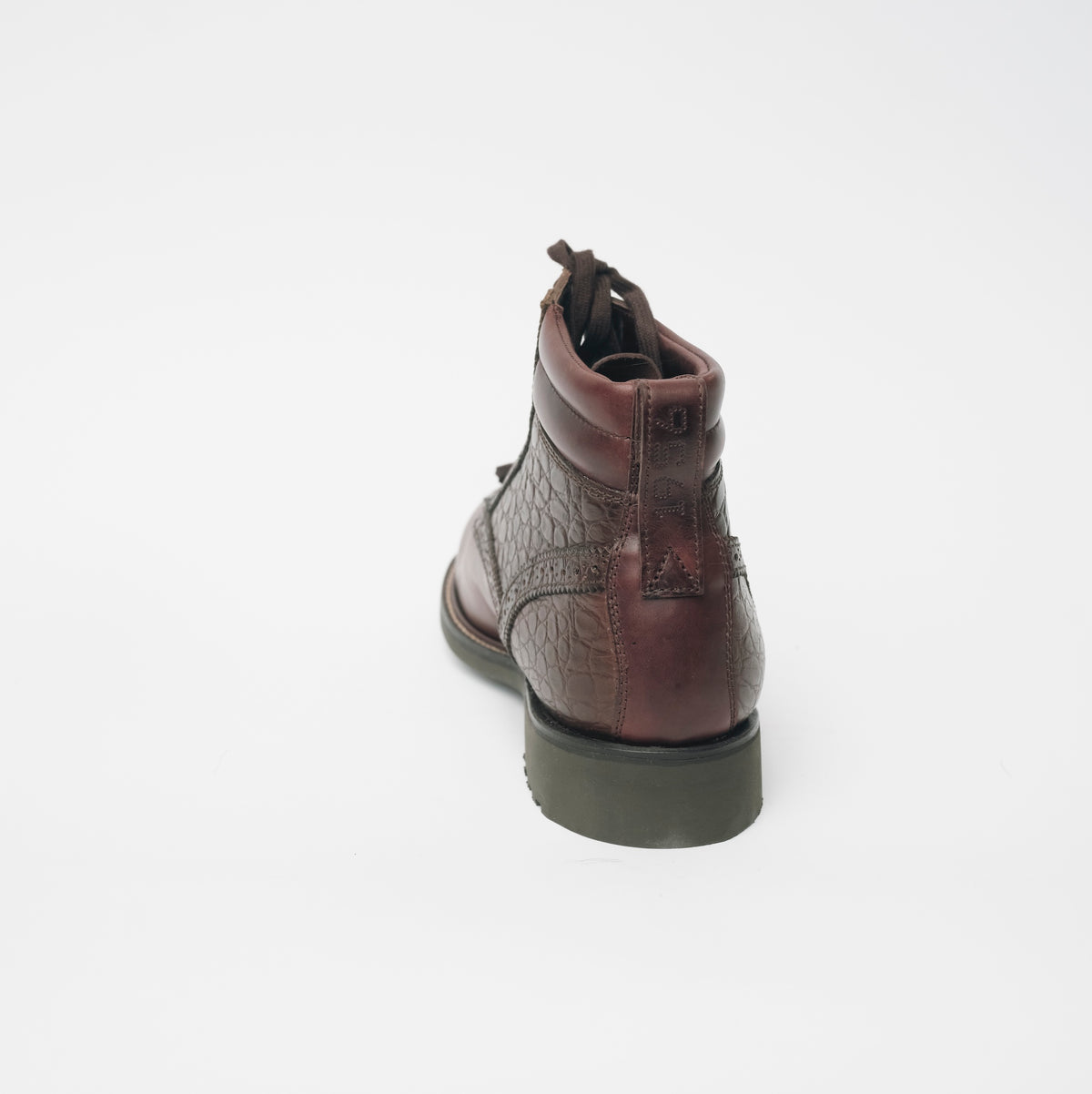 Bum Society Midnight Cowboy boot Dandy Brown back view color:dandy brown