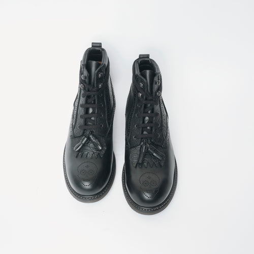 Bum Society Midnight Cowboy boot Shiny Black top view color:shiny black 