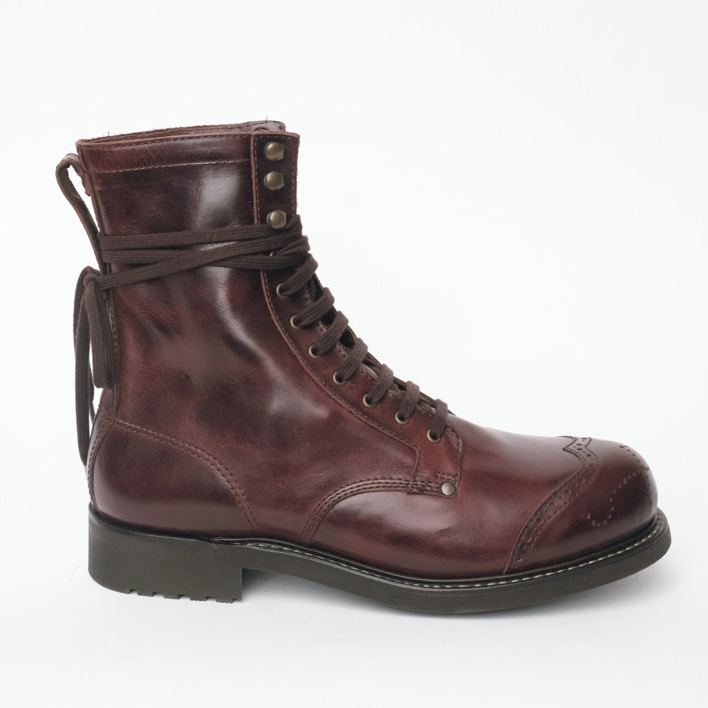 Brogue details Bum Society Pacifist Hunter Brogue boot Dandy Brown