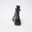 Bum Society Pacifist Hunter Brogue boot Shiny Black back view color:shiny black 
