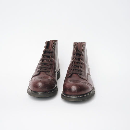 Bum Society Pathfinder Brogue boot Dandy Brown front view color:dandy brown