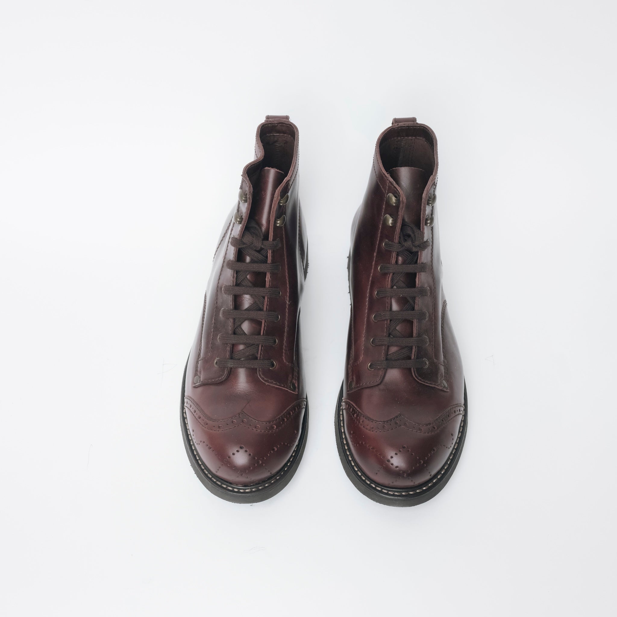 Bum Society Pathfinder Brogue boot Dandy Brown top view color:dandy brown