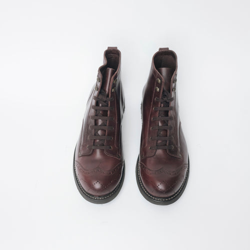 Bum Society Pathfinder Brogue boot Dandy Brown top view color:dandy brown