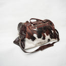 Bum Society pony hair duffle bag Dandy Brown front angle color:dandy brown