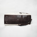Bum Society pony hair duffle bag Dandy Brown bottom view color:dandy brown