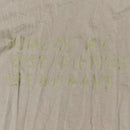 Close up Some Of My Best Friends Are Human print on Bum Society t-shirt color:mud