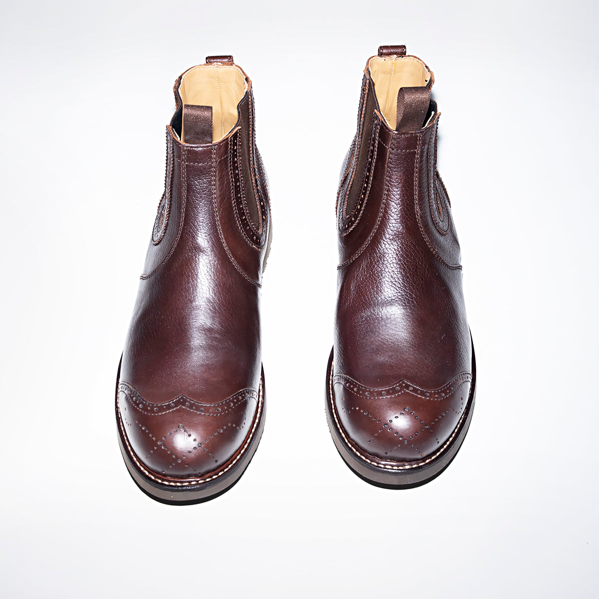 Bum Society Stubborn Freedom Chelsea boot Secular Brown top view color:secular brown