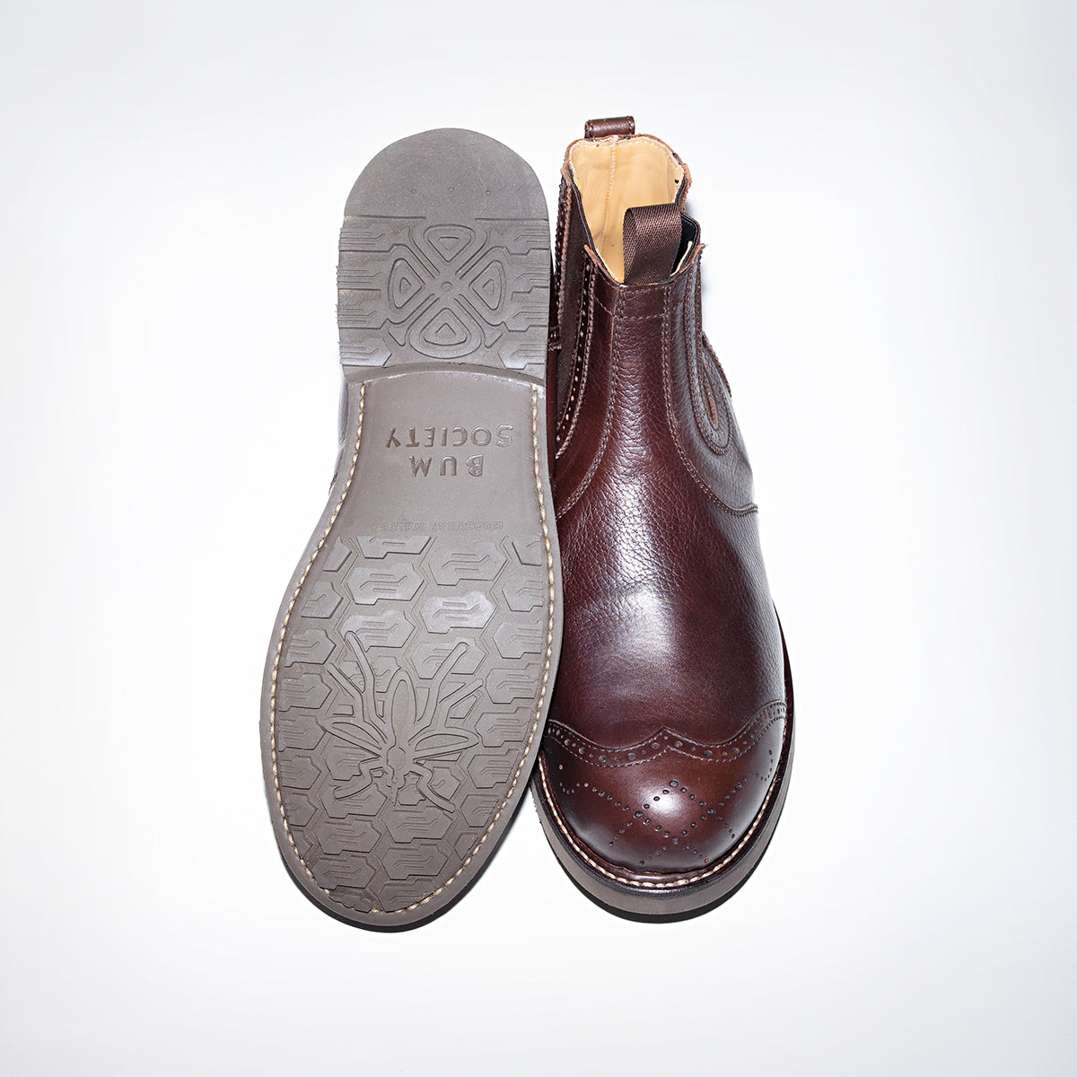 Bum Society Stubborn Freedom Chelsea boot Secular Brown sole view color:secular brown