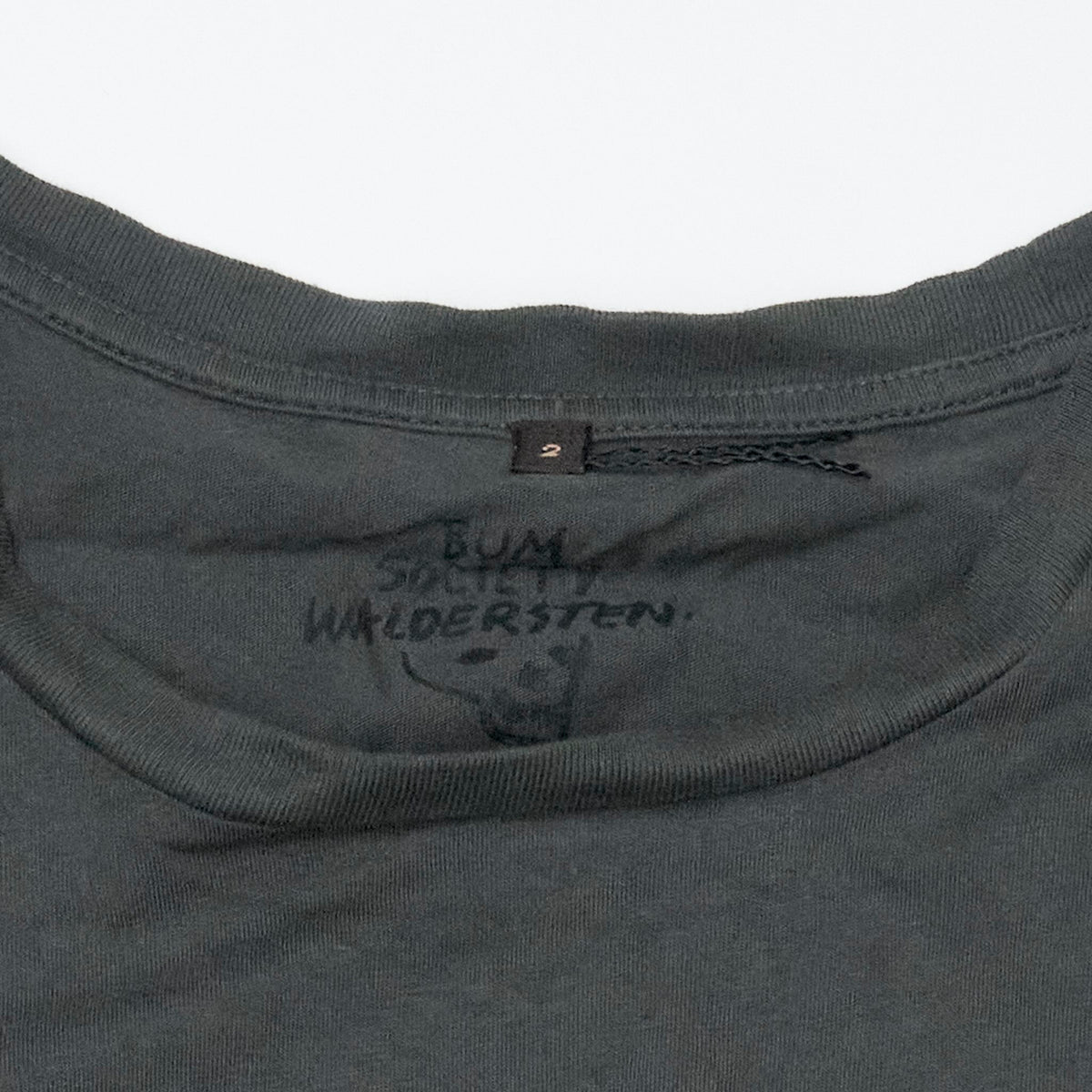 Neck print original artwork Waldersten x Bum Society color:ink