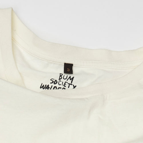 Waldersten x Bum Society original art work neck print color:snow