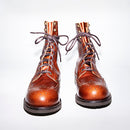 Bum Society Pacifist Hunter Brogue boot Eclectic Brown front view color:eclectic brown