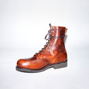 Bum Society Pacifist Hunter Brogue boot Eclectic Brown side view color:eclectic brown