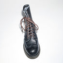 Bum Society Pacifist Hunter Brogue boot Faded Black top view color:faded black