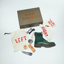 Bum Society Pacifist Hunter Brogue boot Green Mood top box view color:green mood