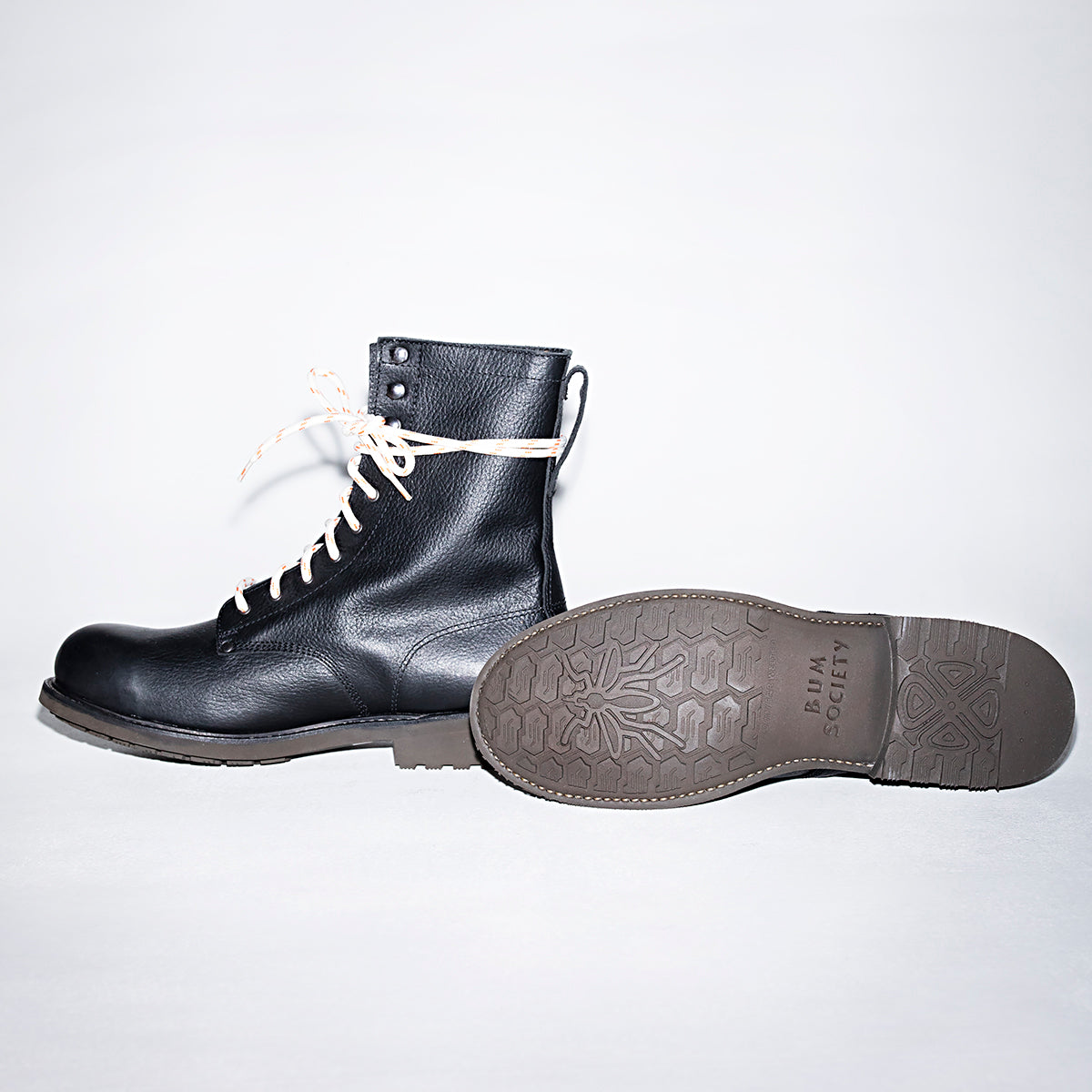 Bum Society Pacifist Hunter boot Faded Black sole view color:faded black