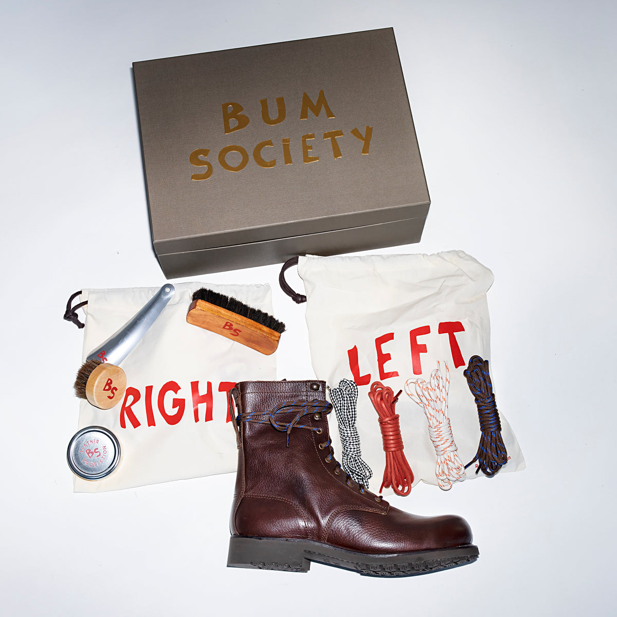 Bum Society Pacifist Hunter boot Secular Brown top box view color:secular brown